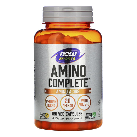 NOW Foods, Sports, Amino Complete, aminokwasy, 120 kapsułek roślinnych