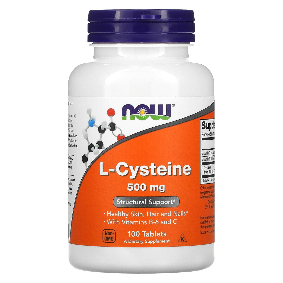 NOW Foods, L-cysteina, 500 mg, 100 tabletek