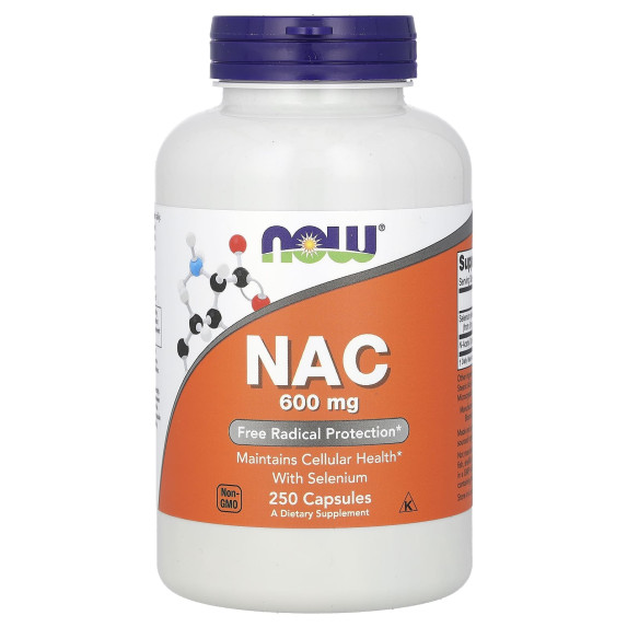 NOW Foods, NAC, 600 mg, 250 kapsułek