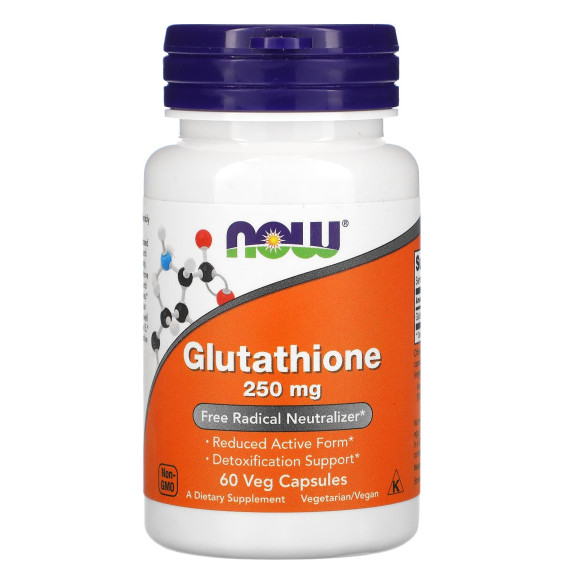 NOW Foods, Glutation, 250 mg, 60 kapsułek roślinnych