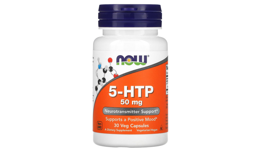 NOW Foods, 5-HTP, 50 mg, 30 kapsułek roślinnych