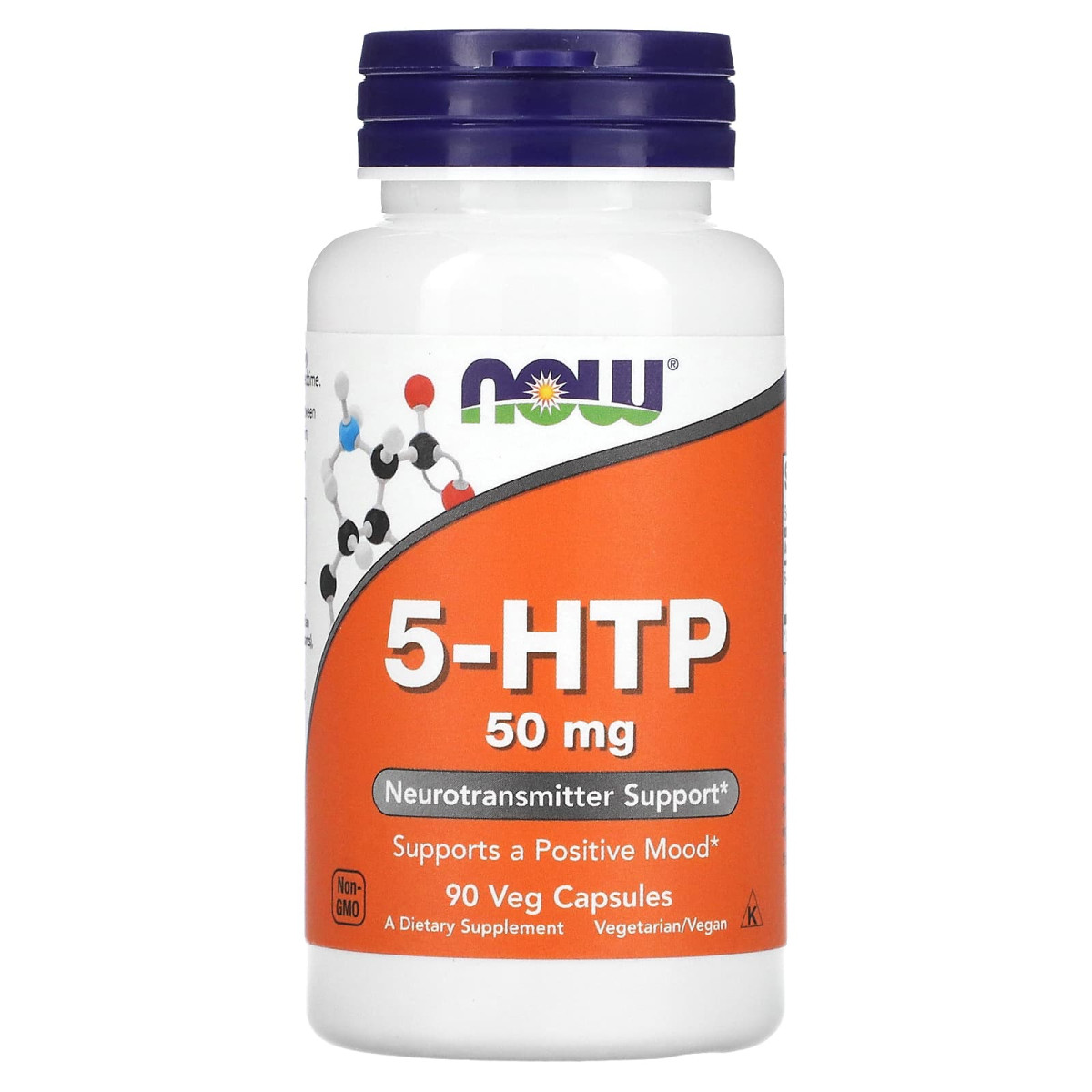 NOW Foods, 5-HTP, 50 mg, 90 kapsułek roślinnych