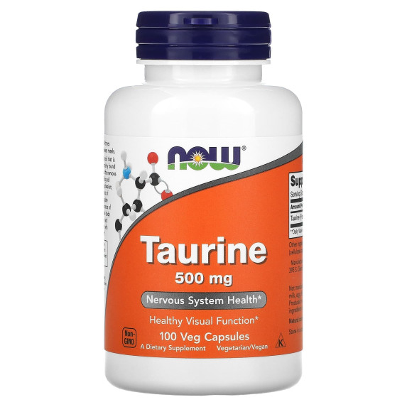 NOW Foods, Tauryna, 500 mg, 100 kapsułek roślinnych
