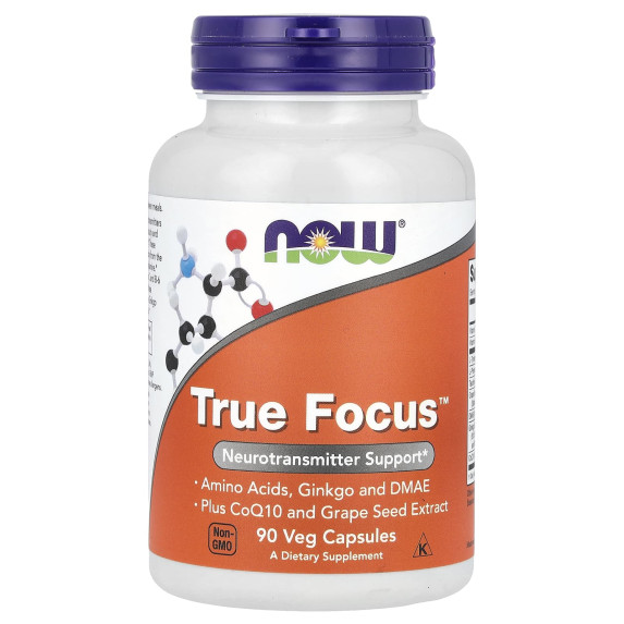 NOW Foods, True Focus, 90 kapsułek roślinnych