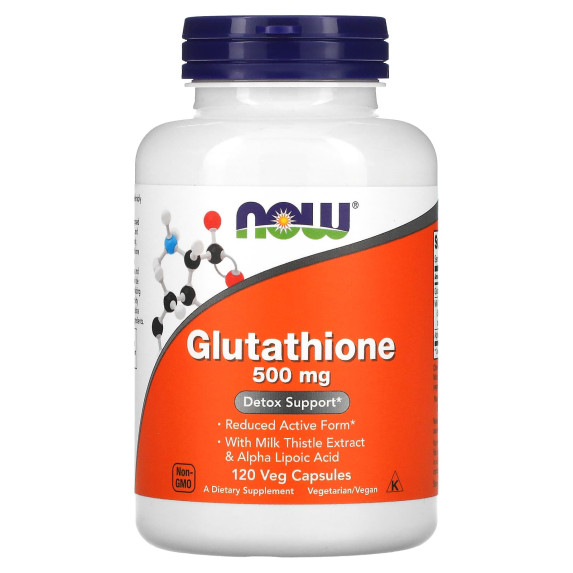 NOW Foods, Glutathione, 500 mg, 120 kapsułek roślinnych