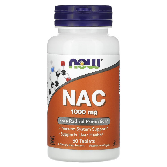 NOW Foods, NAC, 1000 mg, 60 tabletek