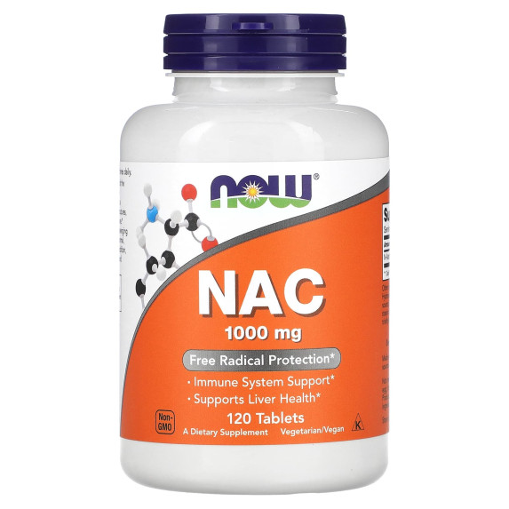 NOW Foods, NAC, 1000 mg, 120 tabletek