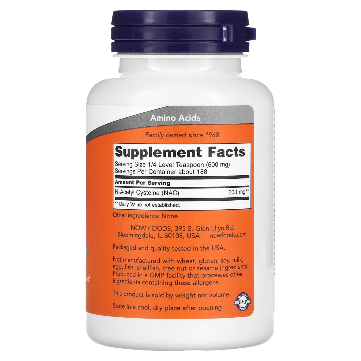 NOW Foods, Czysty proszek NAC, 113 g