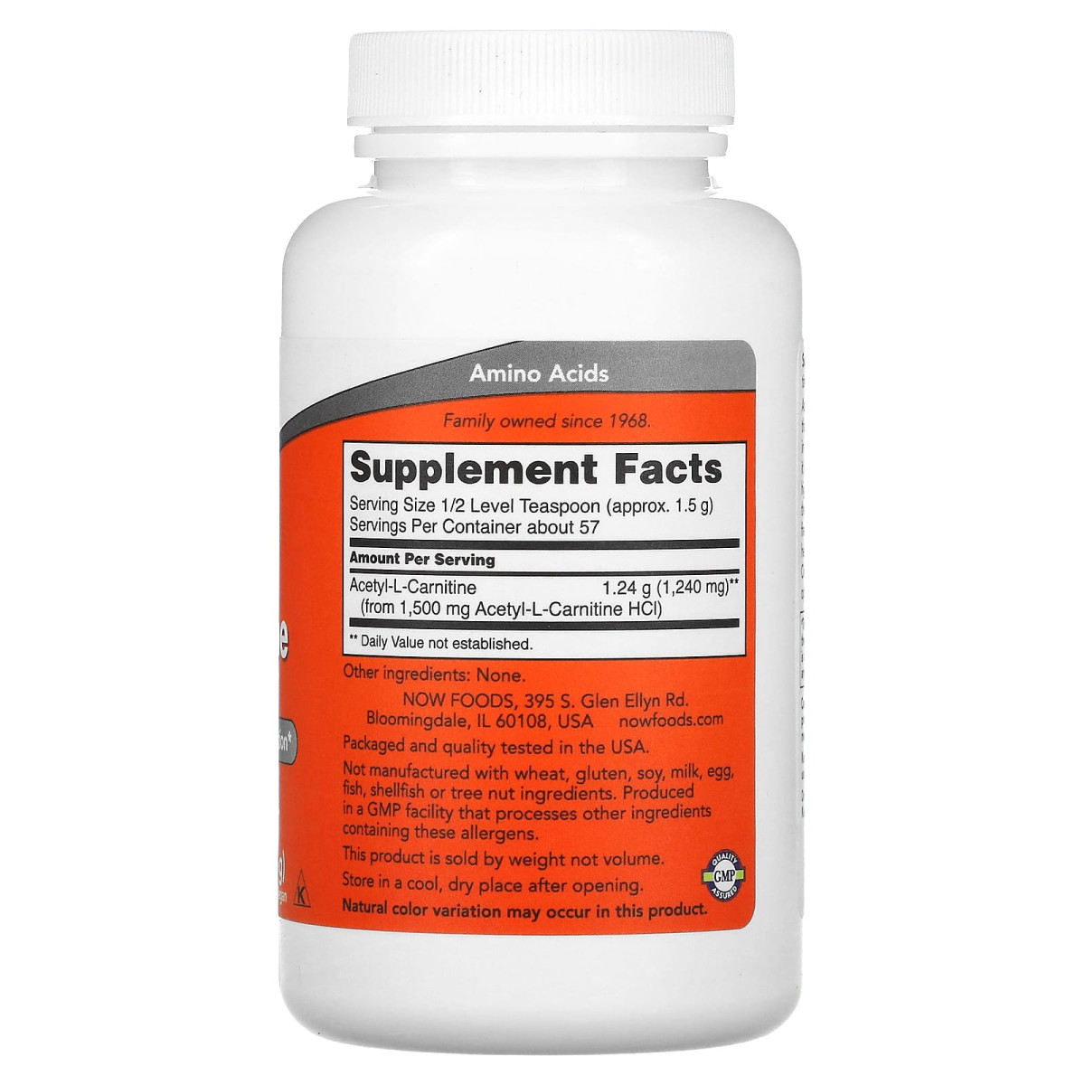 NOW Foods, Acetylo-L-karnityna, 85 g