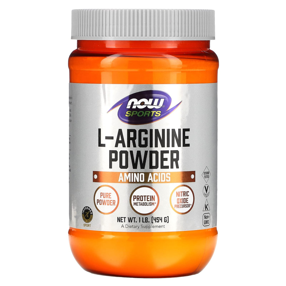 NOW Foods, Dla sportowców, L-arginina w proszku, 454 g