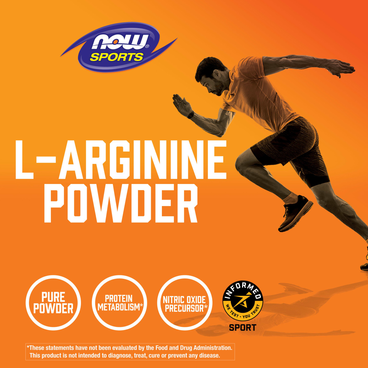 NOW Foods, Dla sportowców, L-arginina w proszku, 454 g