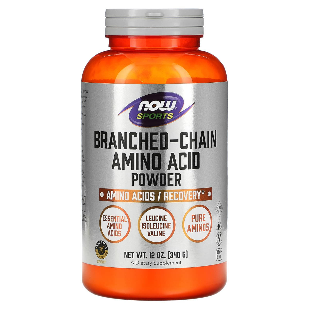 NOW Foods, Aminokwasy w proszku o rozgałęzionych łańcuchach dla sportowców, 340 g