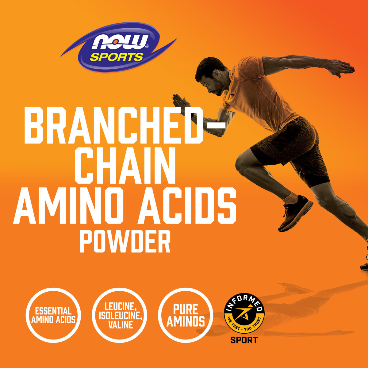 NOW Foods, Aminokwasy w proszku o rozgałęzionych łańcuchach dla sportowców, 340 g