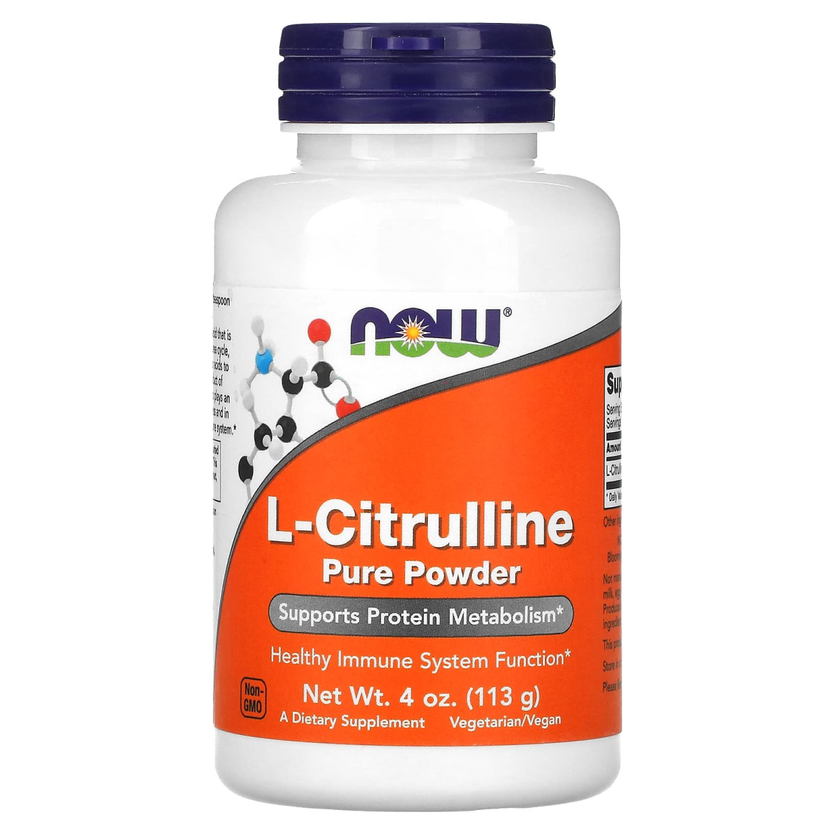 NOW Foods, L-cytrulina, czysty proszek, 113 g