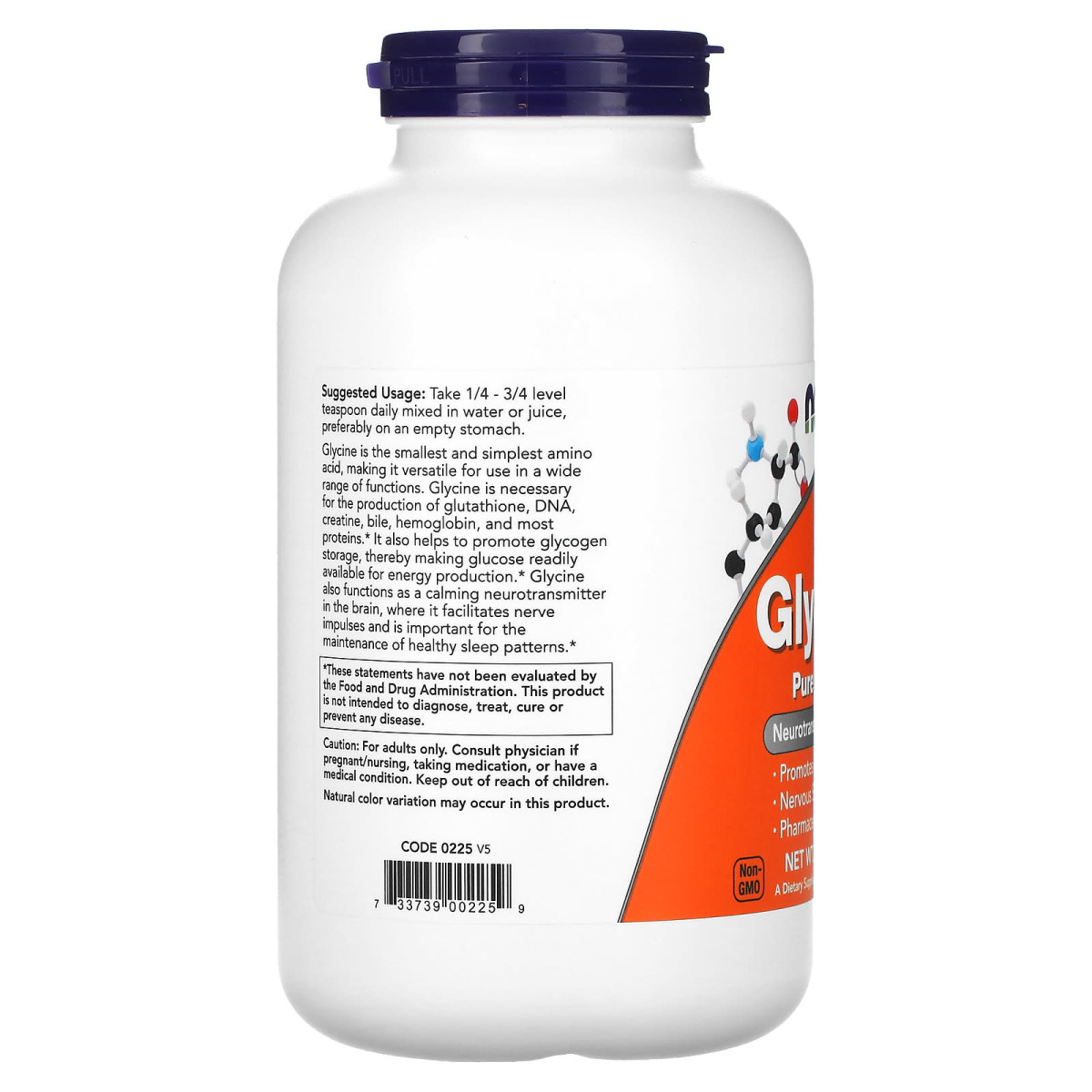 NOW Foods, Glicyna, czysty proszek, 454 g