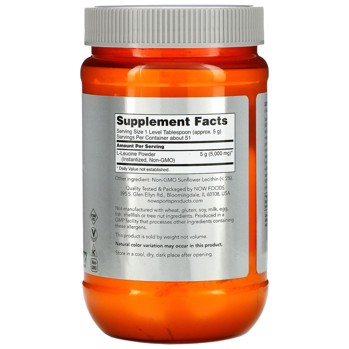 NOW Foods, Sports, L-leucyna w proszku, 255 g
