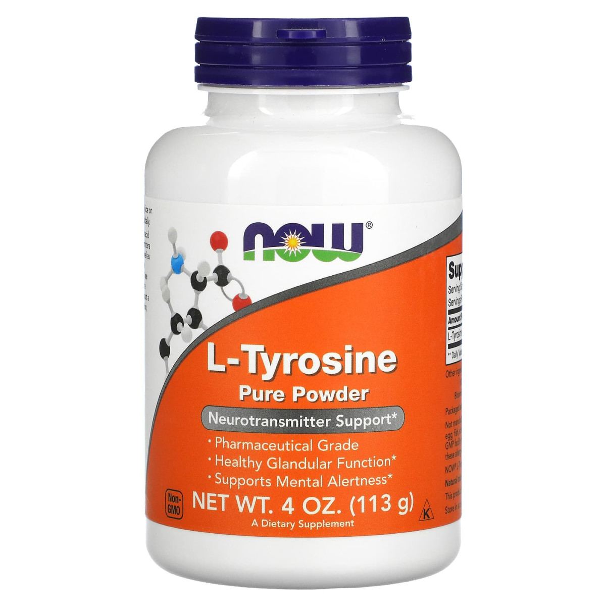 NOW Foods, Czysta L-tyrozyna w proszku, 113 g