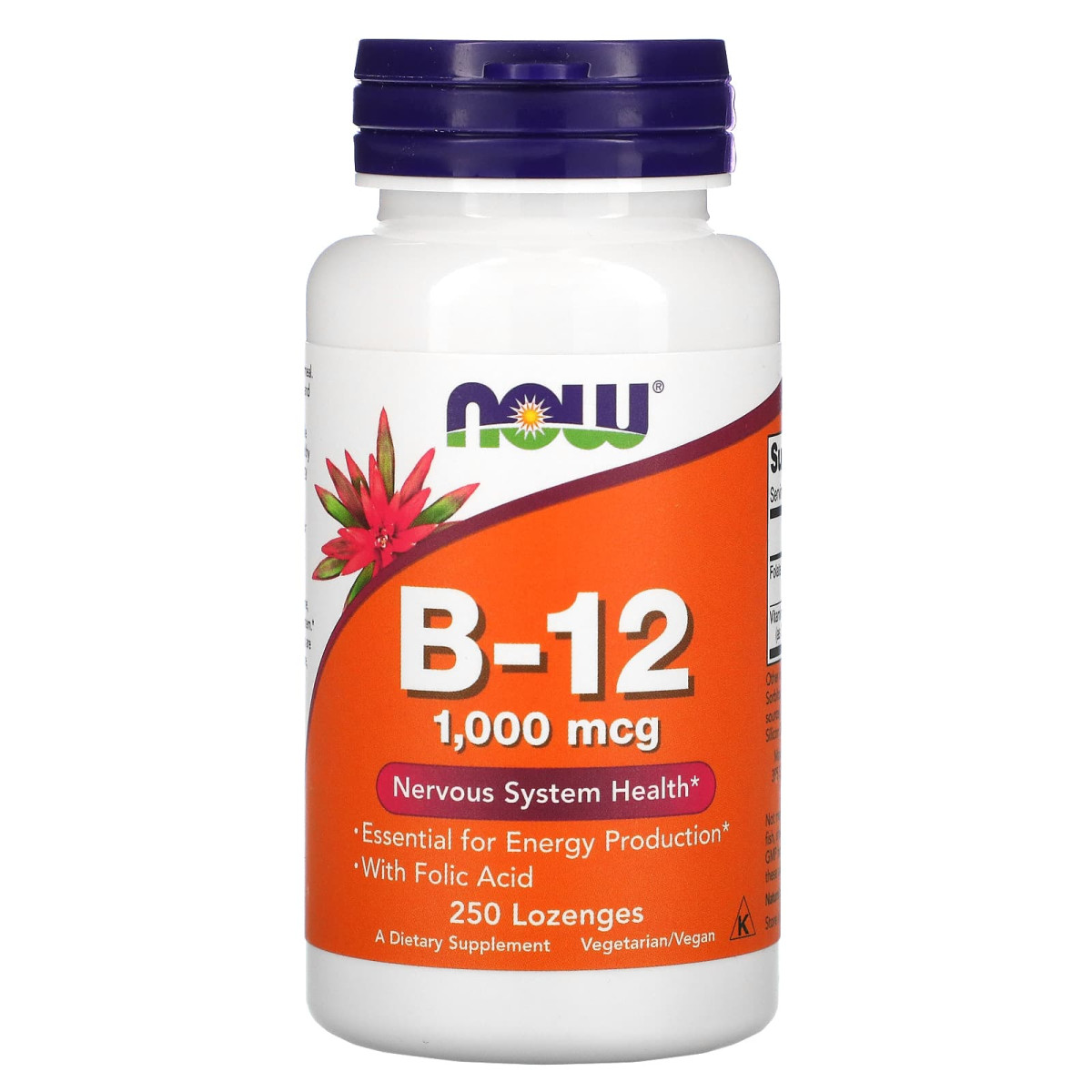 NOW Foods, B-12, 1000 µg, 250 pastylek