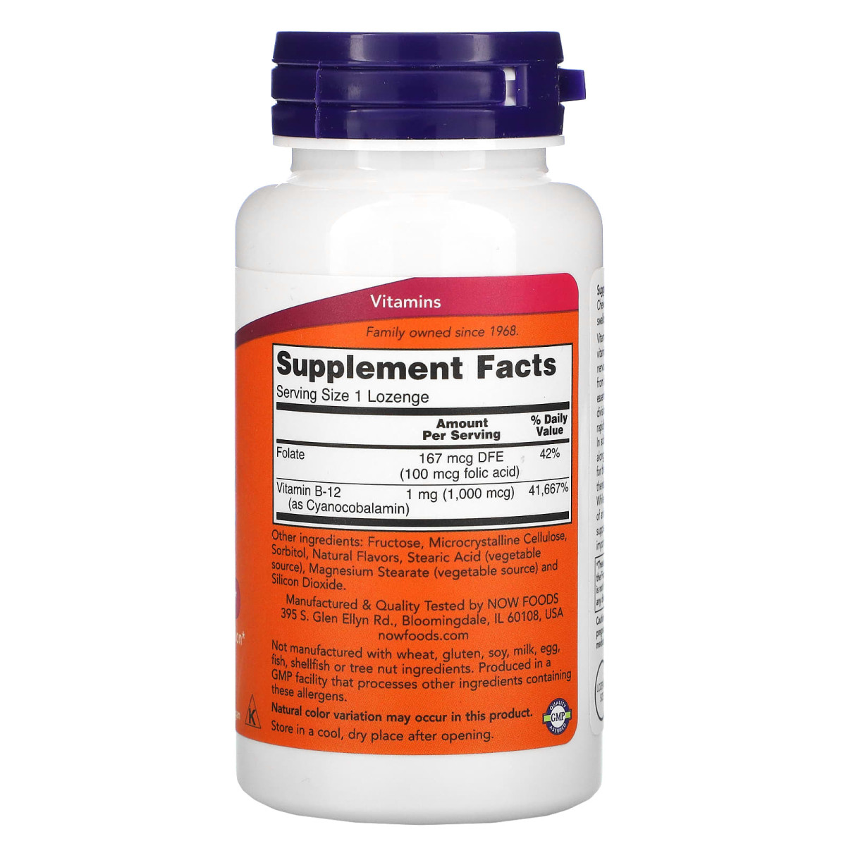 NOW Foods, B-12, 1000 µg, 250 pastylek