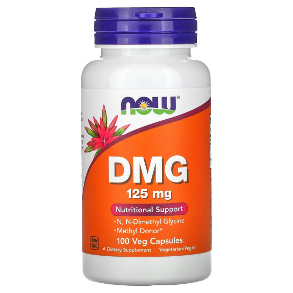 NOW Foods, DMG, 125 mg, 100 kapsułek roślinnych