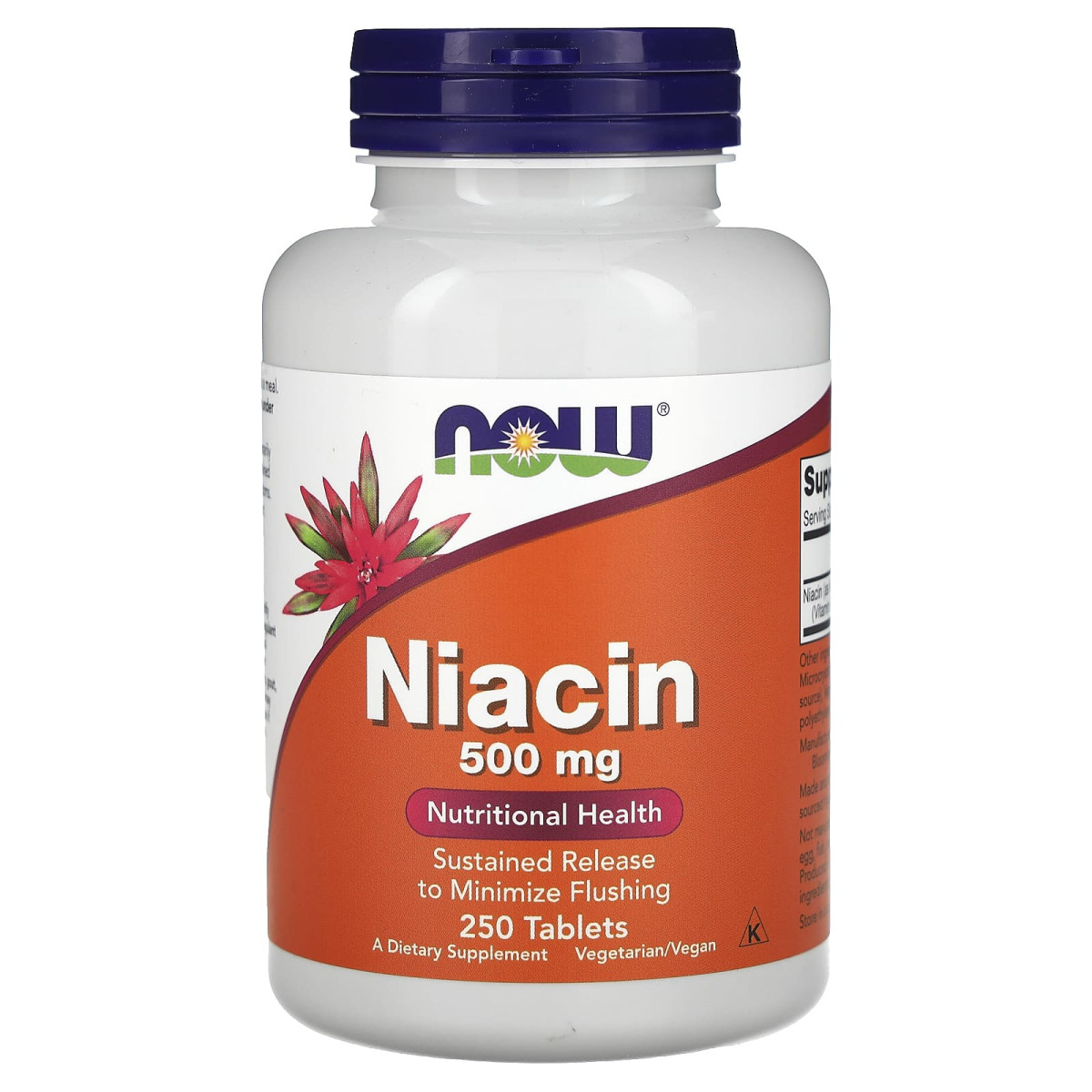 NOW Foods, Niacyna, 500 mg, 250 tabletek