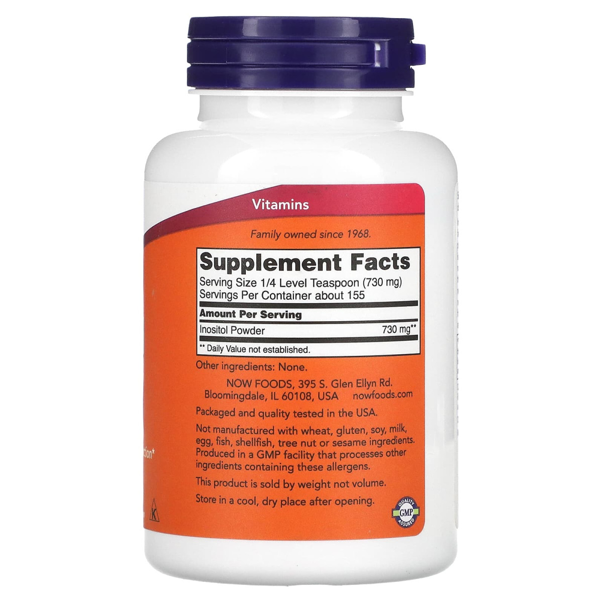 NOW Foods, Inozytol w proszku, 113 g