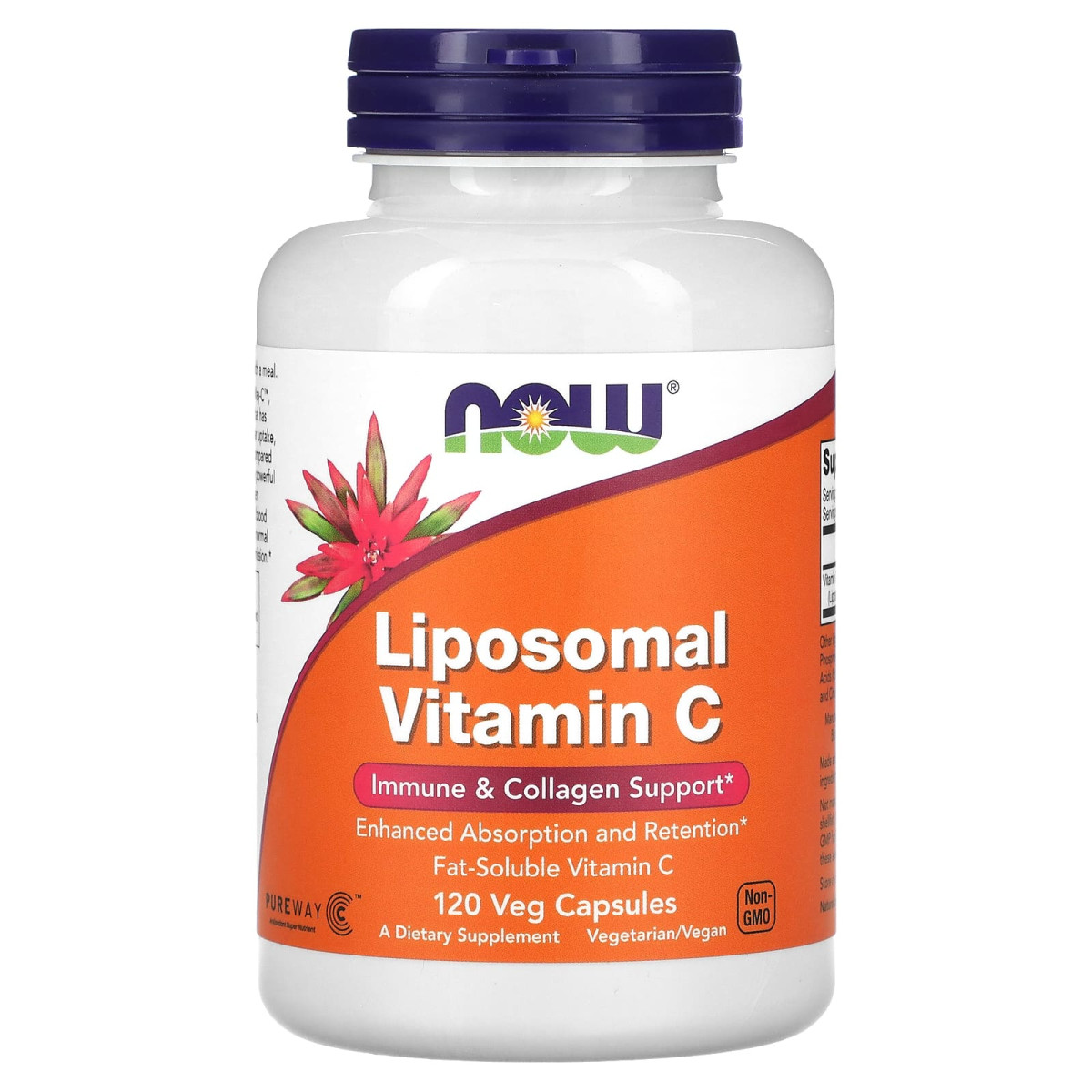 NOW Foods, Liposomalna witamina C, 120 kapsułek roślinnych (500 mg na kapsułkę)