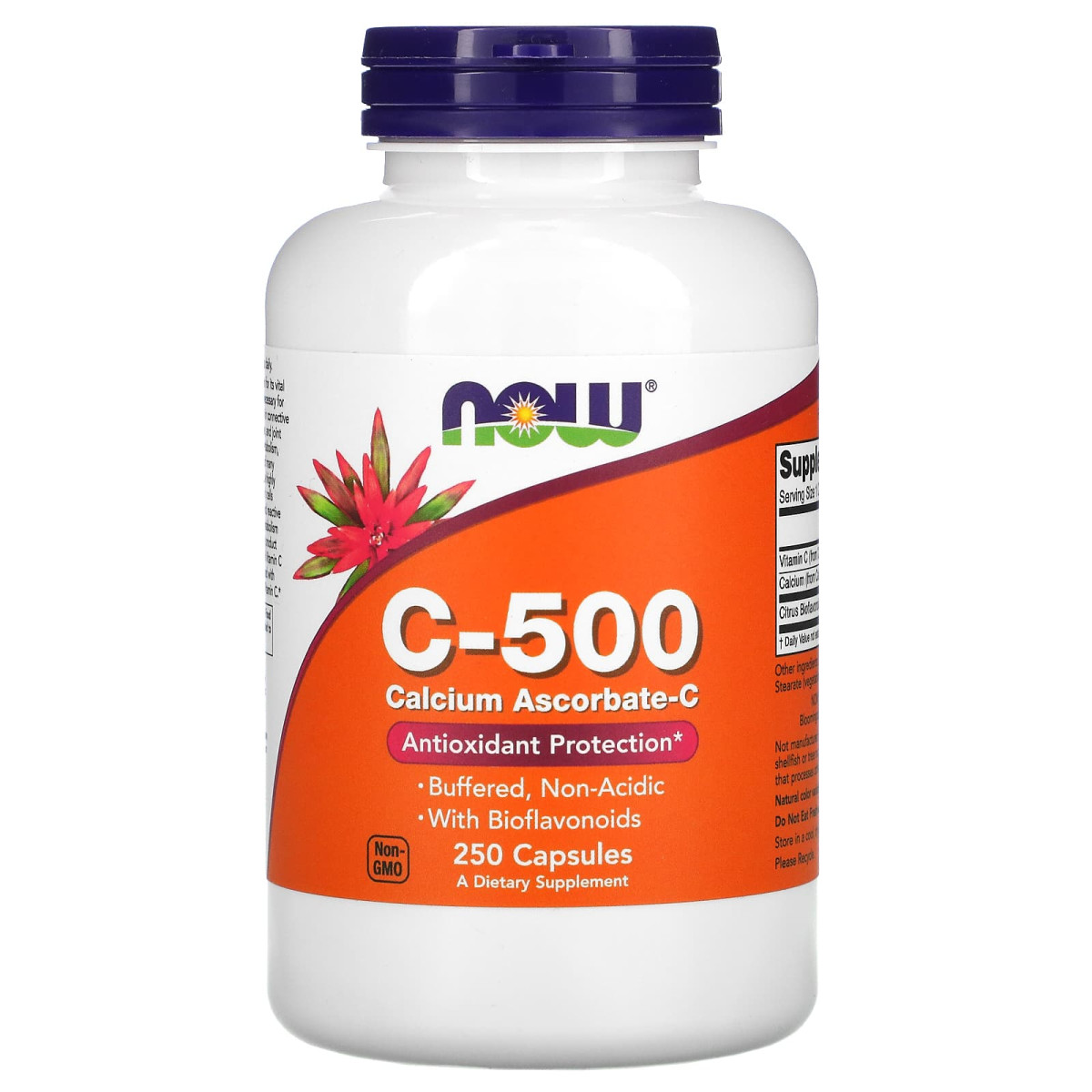 NOW Foods, C-500, askorbinian wapnia-C, 250 kapsułek