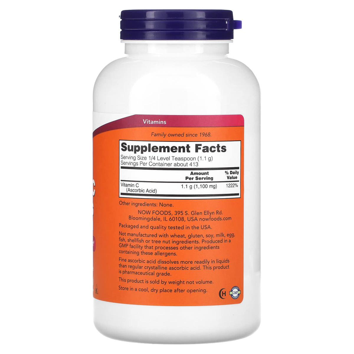 NOW Foods, Kryształki witaminy C, 454 g