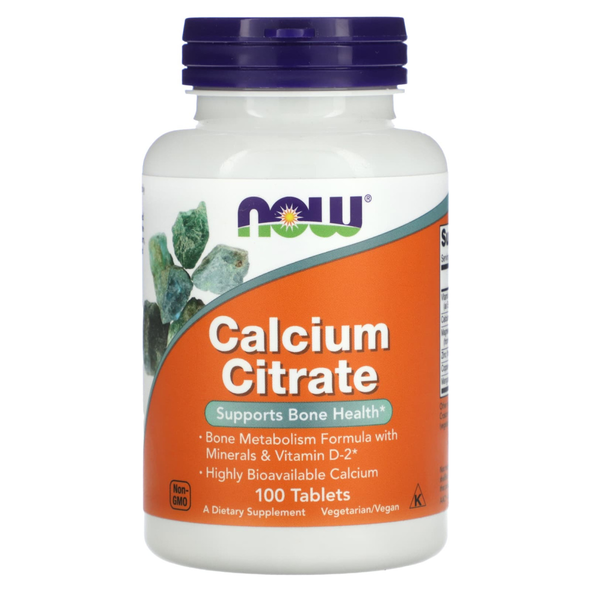 NOW Foods, Cytrynian wapnia, 100 tabletek