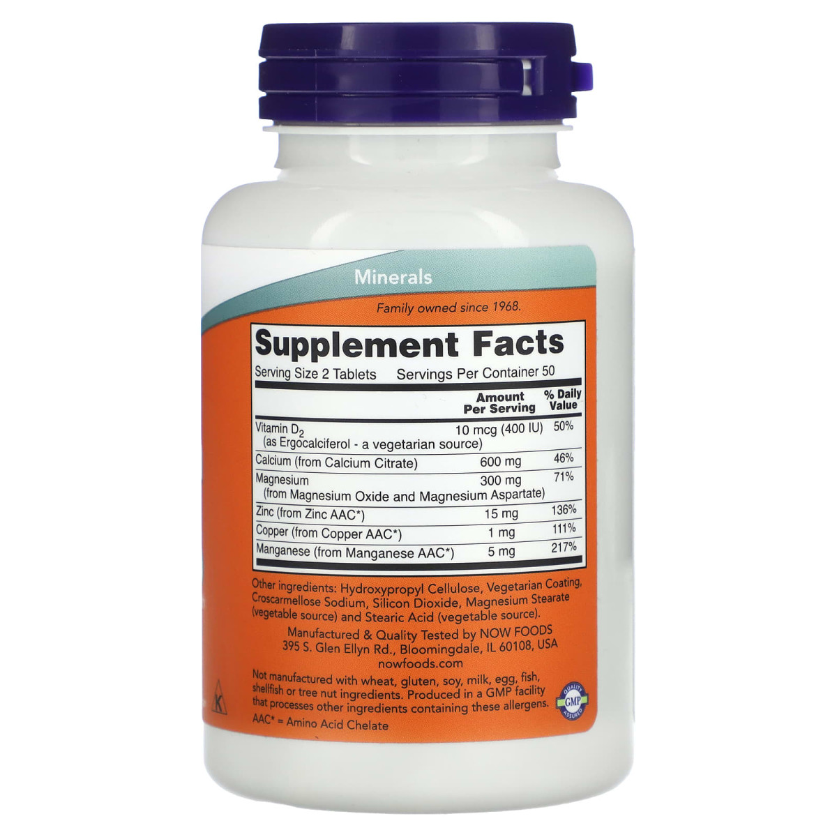 NOW Foods, Cytrynian wapnia, 100 tabletek