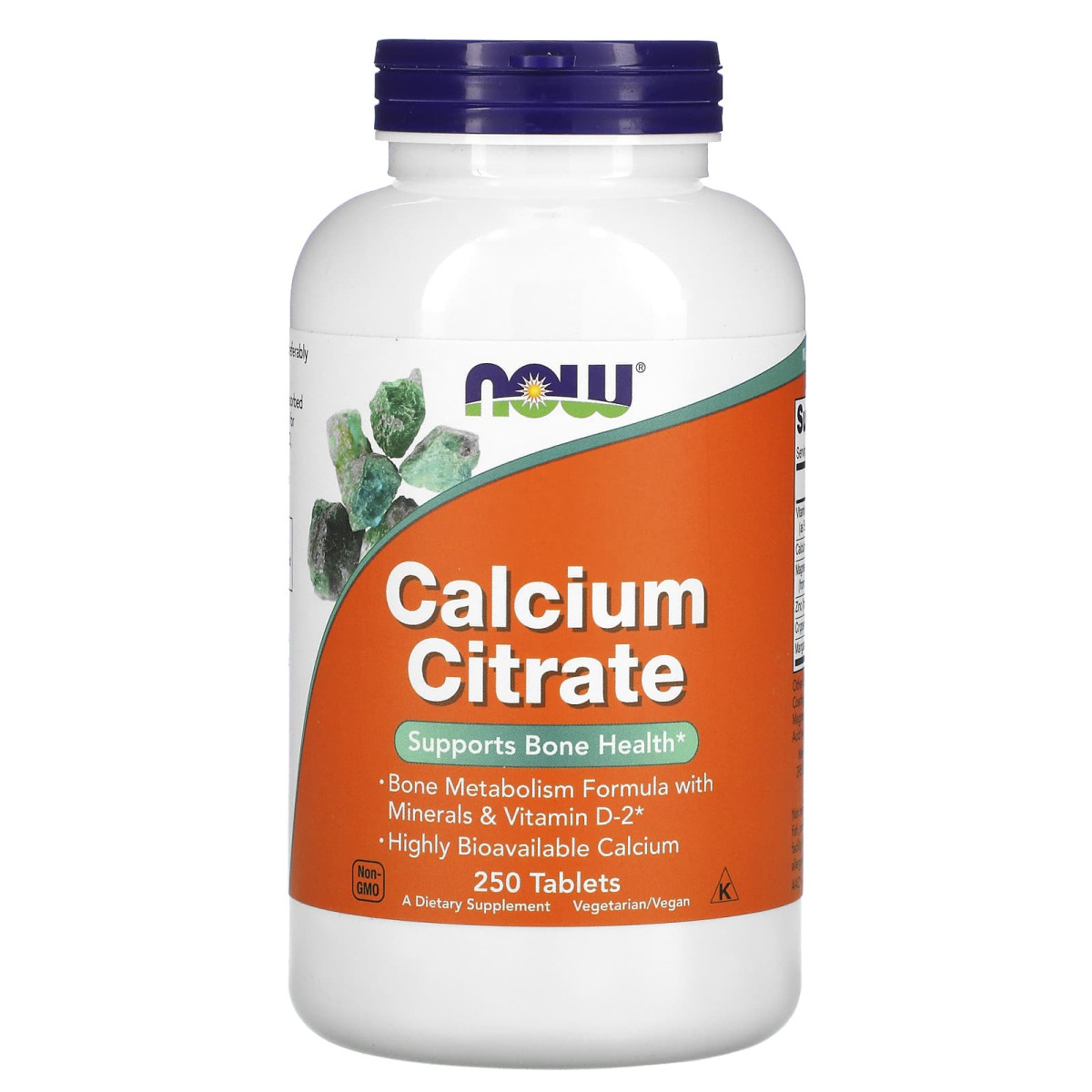 NOW Foods, Cytrynian wapnia, 250 tabletek
