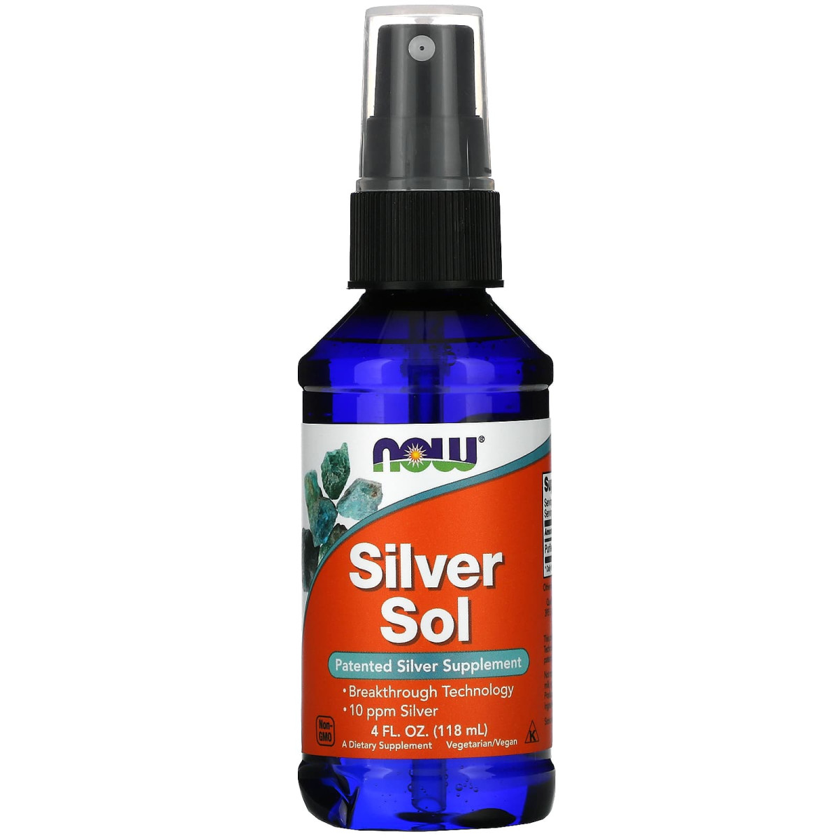 NOW Foods, Zol srebra, 50 µg, 118 ml