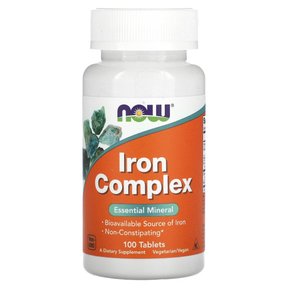 NOW Foods, Iron Complex, 100 tabletek