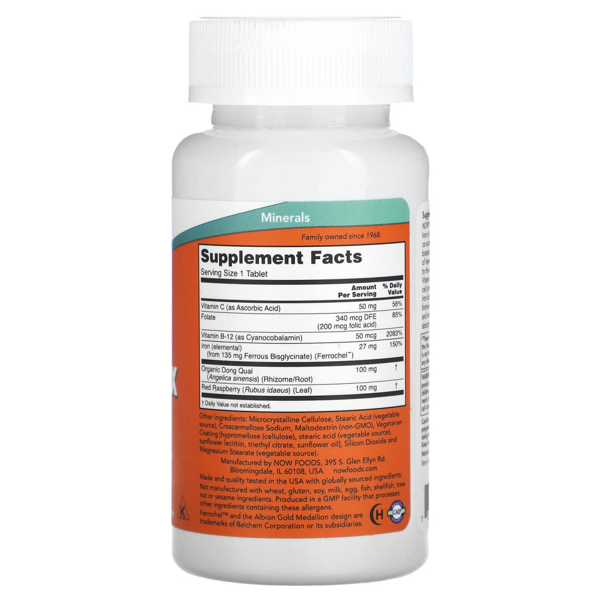 NOW Foods, Iron Complex, 100 tabletek