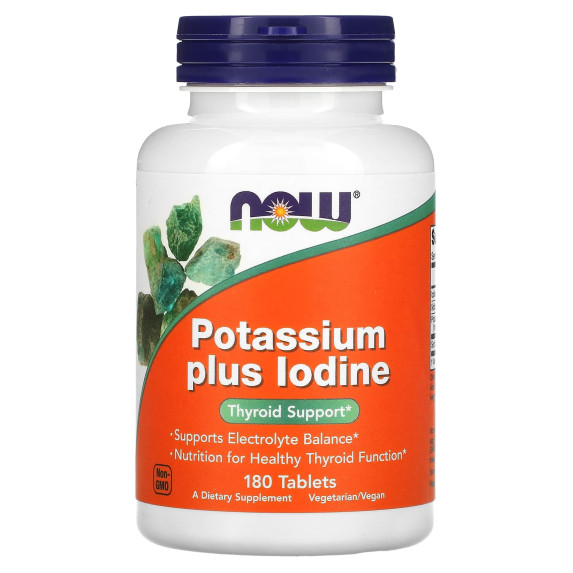 NOW Foods, Jod z potasem, 180 tabletek