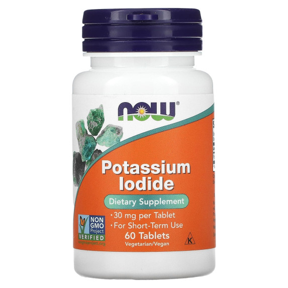NOW Foods, Jodek potasu, 30 mg, 60 tabletek
