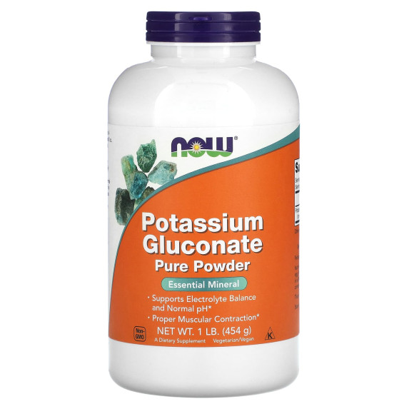 NOW Foods, Glukonian potasu w proszku, 454 g