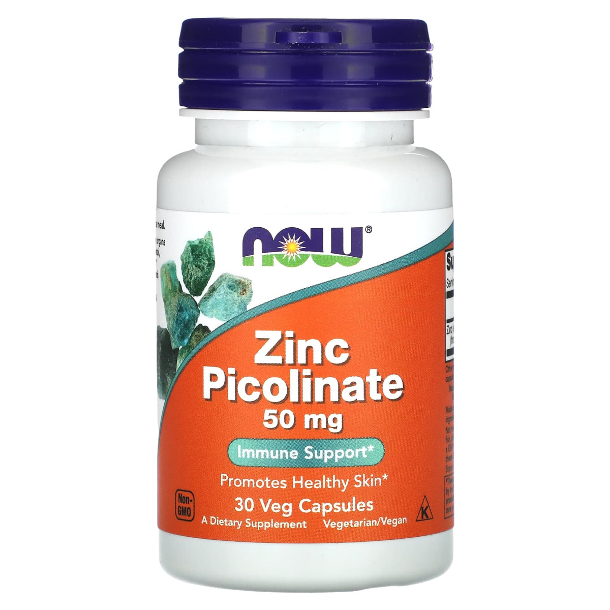 NOW Foods, Pikolinian cynku, 50 mg, 30 kapsułek roślinnych