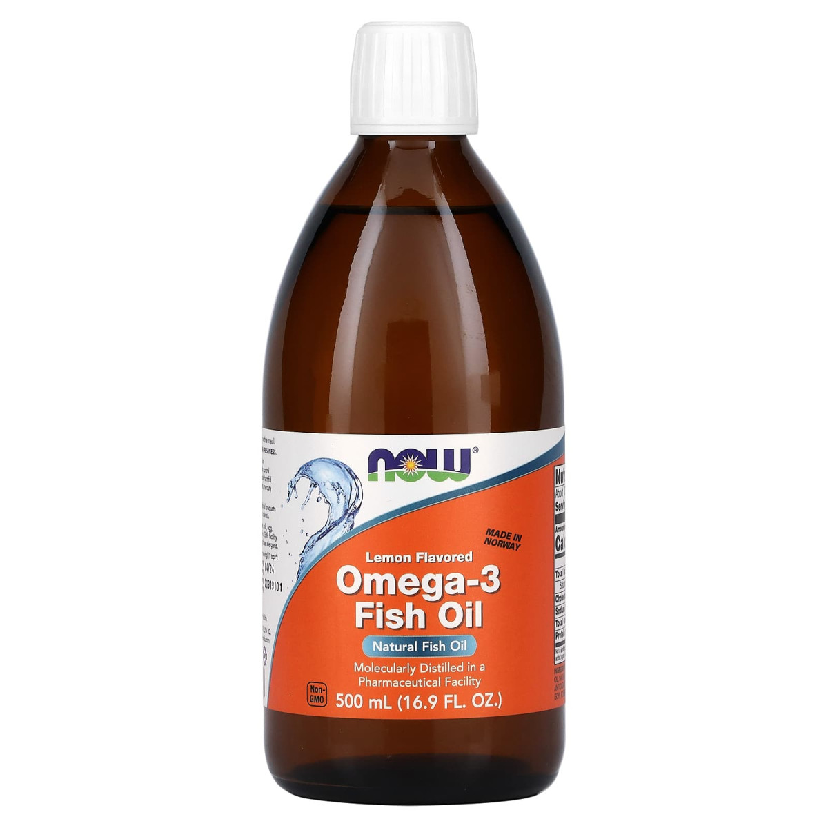 NOW Foods, Olej rybny omega-3, cytryna, 500 ml