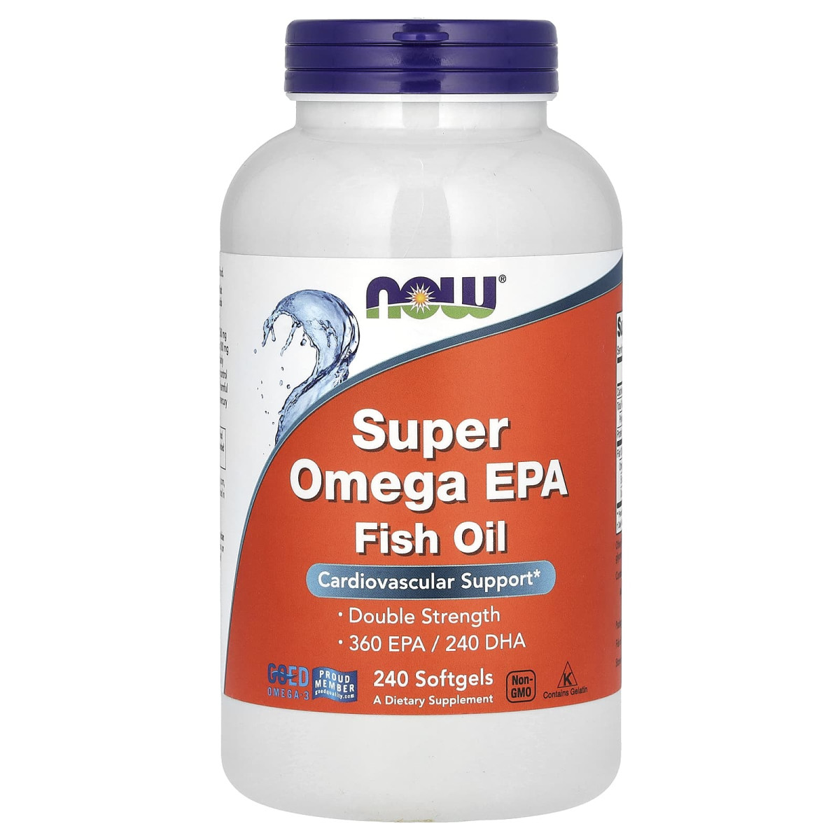 NOW Foods, Olej rybny Super Omega EPA, 2000 mg, 240 miękkich kapsułek (1000 mg na kapsułkę)