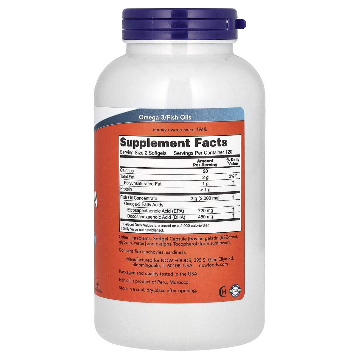NOW Foods, Olej rybny Super Omega EPA, 2000 mg, 240 miękkich kapsułek (1000 mg na kapsułkę)