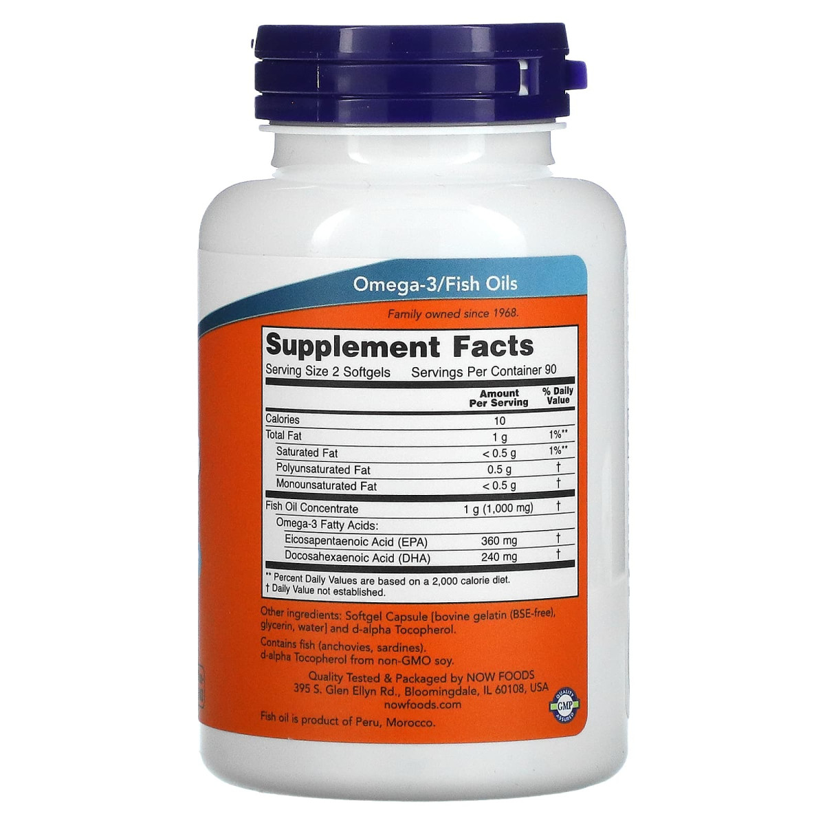 NOW Foods, Miniżele omega-3, 180 miękkich kapsułek