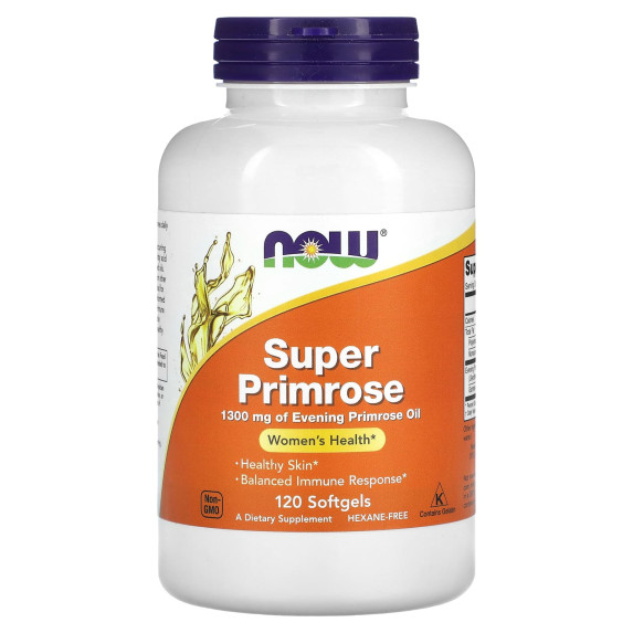NOW Foods, Olej z wiesiołka Super Primrose, 1300 mg, 120 miękkich kapsułek