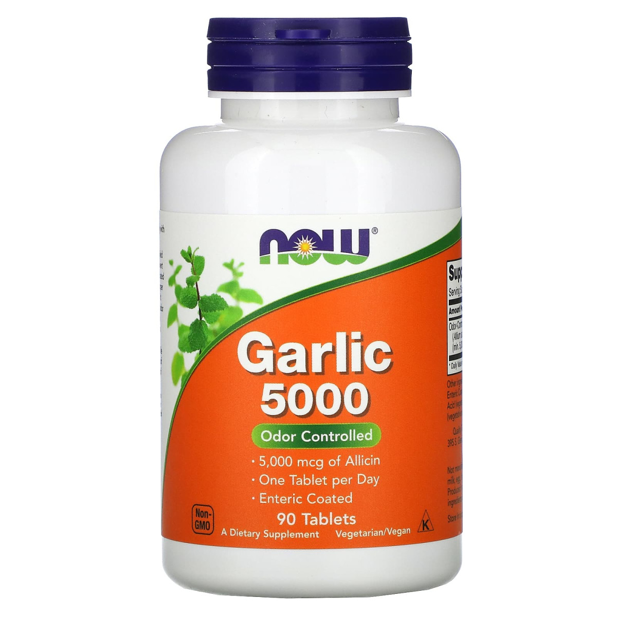 NOW Foods, Czosnek 5000, 500 mg, 90 tabletek