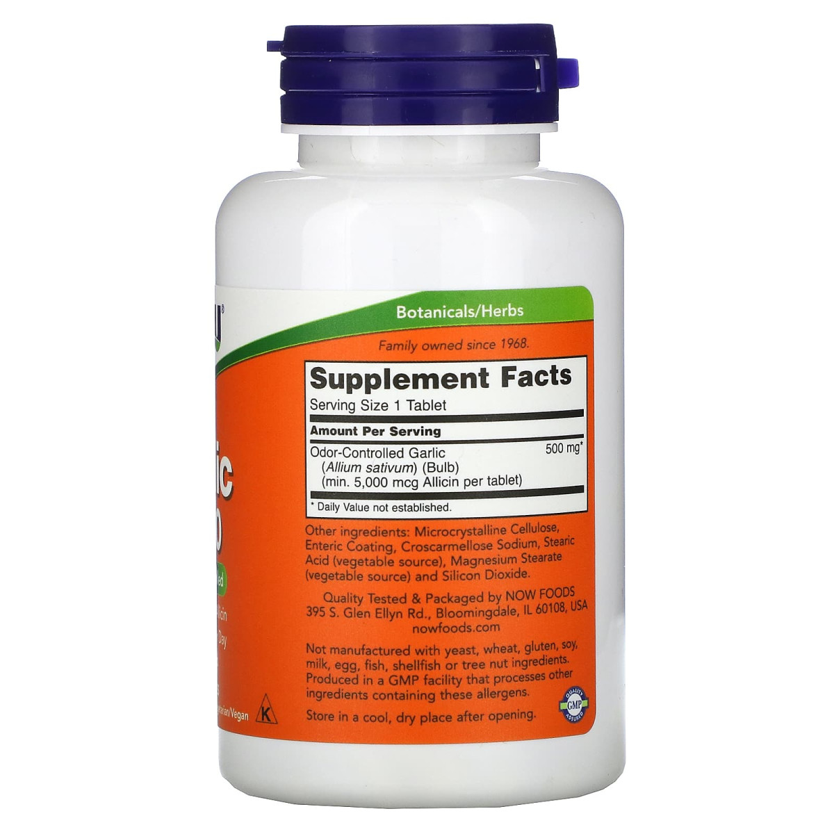 NOW Foods, Czosnek 5000, 500 mg, 90 tabletek