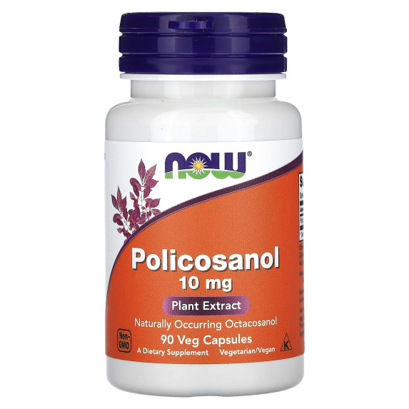 NOW Foods, Policosanol, 10 mg, 90 kapsułek roślinnych