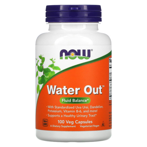 NOW Foods, Water Out, Fluid Balance, 100 kapsułek wegetariańskich