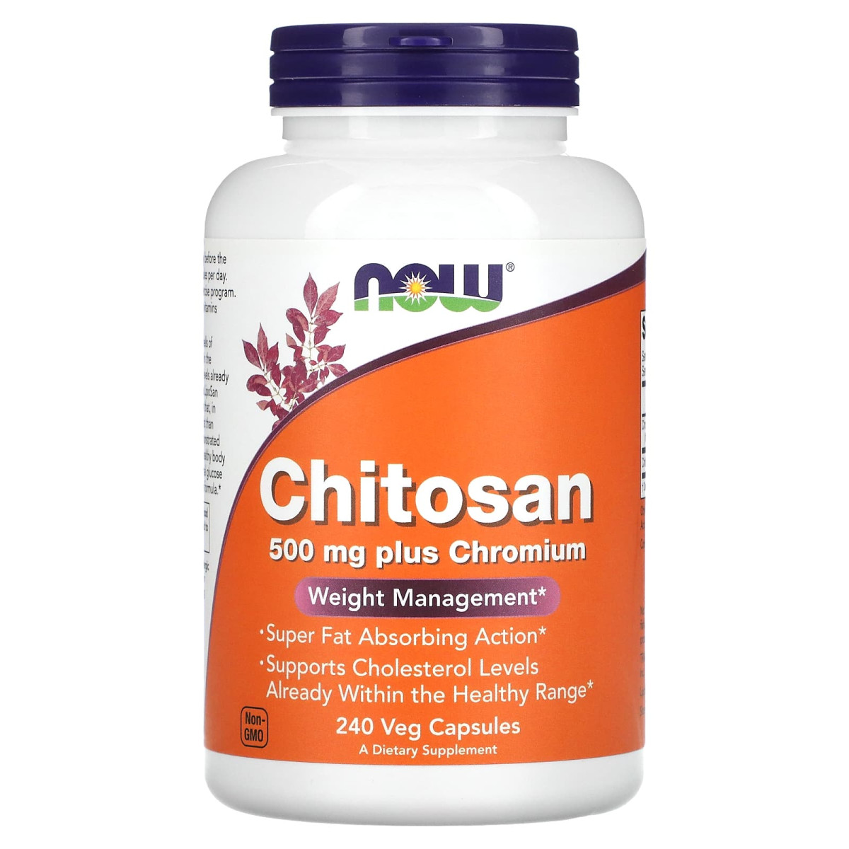 NOW Foods, Chitozan, 500 mg, 240 kapsułek roślinnych
