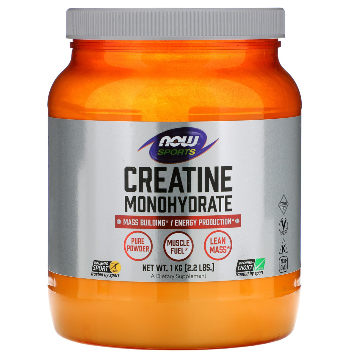 NOW Foods, Dla sportowców, monohydrat kreatyny, 1 kg